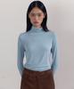 38COMEONCOMMON Soft Slim Turtle-Neck Top (Sky Blue)