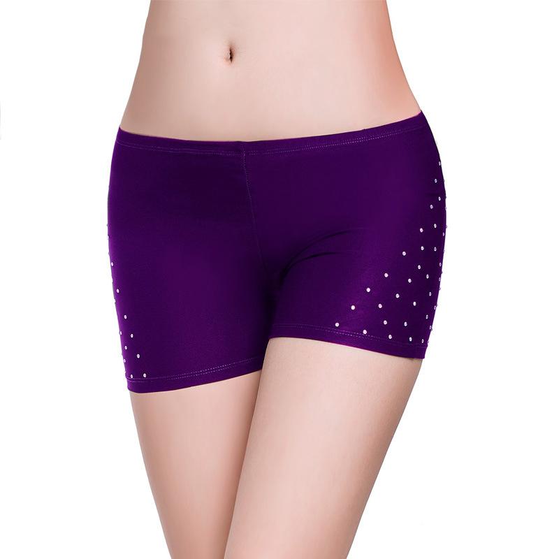Moteriški šokių šortai su kalnų krištolu, elastingu juosmeniu, figūriniam čiuožimui, gimnastikai, moderniam šokiui, džiazo, hip hopo šokių apranga