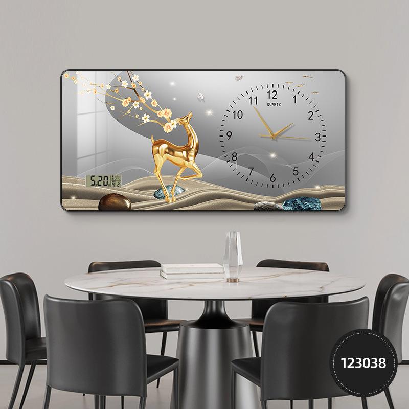 Clock Wall Clock Perpetual Calendar Electronic Watch Wall Hanging Modern Minimalist Restaurant Decorative Painting Hanging Watch