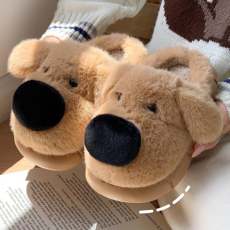 Urocze bawełniane pluszowe kapcie dla dzieci - Zimowe, ciepłe, antypoślizgowe obuwie domowe dla chłopców i dziewcząt