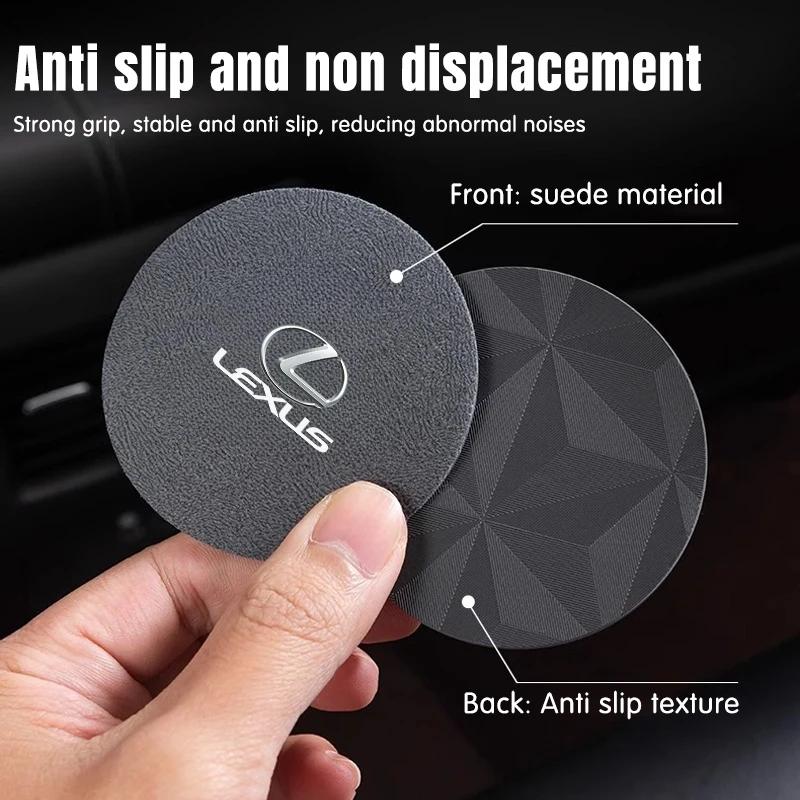 2Pcs Car Logo Coasters Leather Water Cup Non-Slip Mats For Lexus CT200h ES250 ES300h IS250 IS200 GS300 GS460 GX470 LS400 LX470 R