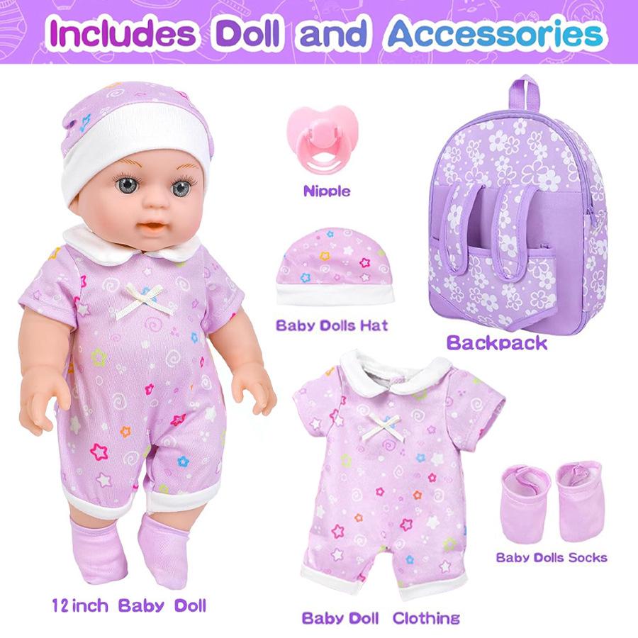 

30CM Fashion Dress-Up Baby Doll - Children s Reborn Toy 30CM Doll Set