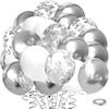 50/80PCS Green and Silver Latex Balloon Set Suitable for Birthday Parties, Weddings, Valentine's Day Party Decorations