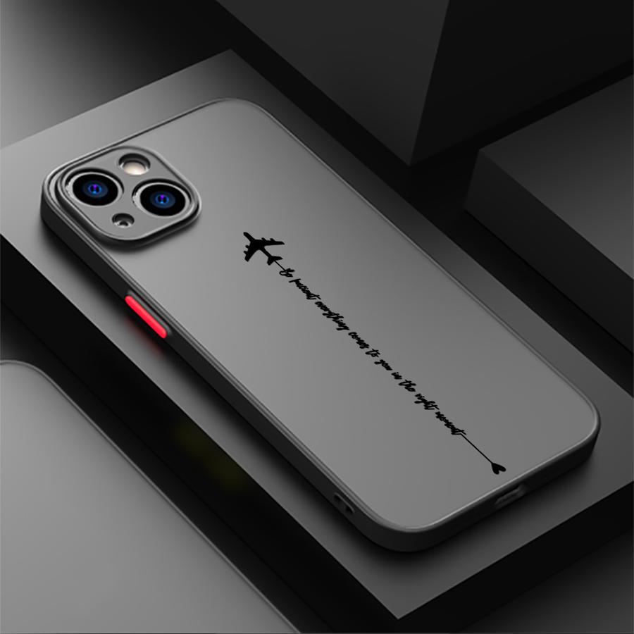 Funda Back Telefoonhoesje voor iPhone 17 Pro Max 13 Mini 14 Air 15 7 8 SE XS XR 12 16 Plus 11 Vliegtuiglijnen Met Hart