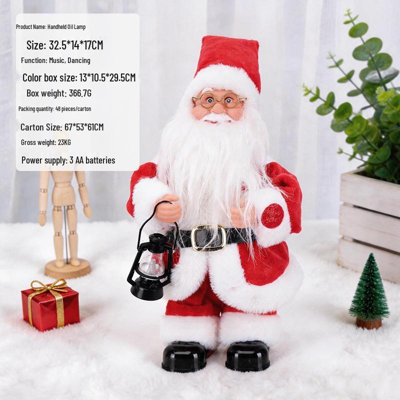 Electric Climbing Ladder Santa Claus Toy for Kids' Christmas Decoration