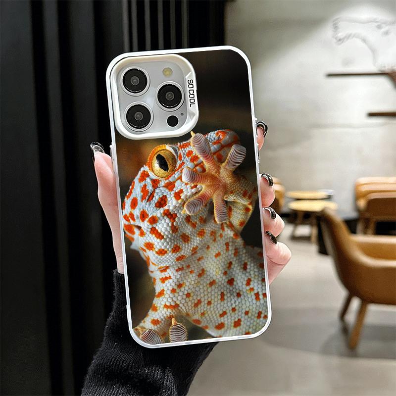 Lizards Geckos Cute Pet Soft Phone Case for iPhone 15 16 17 Pro Max 17Air 16E 14 Plus 13 12 Mini Shockproof Cover Back Shell