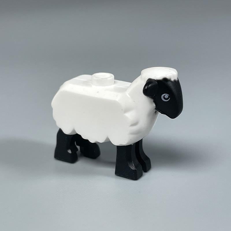 Animal Farm Building Blocks Set: Sheepfold, Cow Shed, Stable, Pigsty DIY Toy Assembly