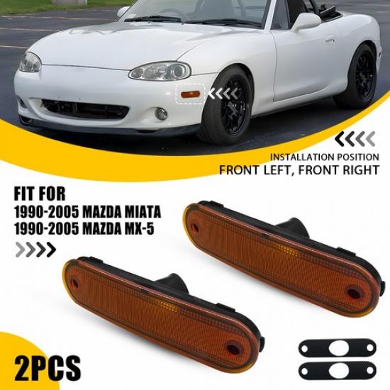 

Amber Front Side Marker Light Lens For 1990-2005 Mazda Miata MX-5 NA01515EXA EXV