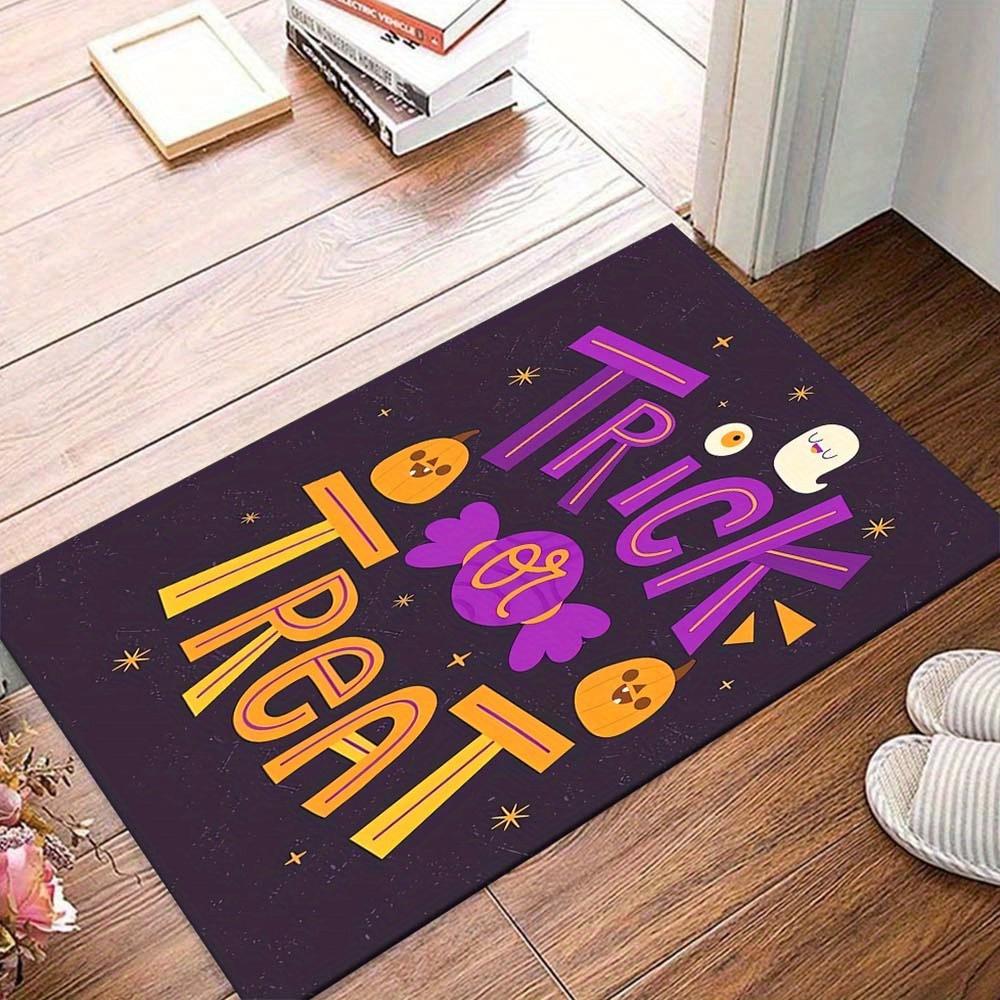 

1pc Trick or Treat Area Rug, Slip-Resistant, Easy-Clean, Stain-Resistant, Perfect for Cozy Living Rooms, Bedrooms, Kitchens, Offices, and Ho 60cm by 90cm