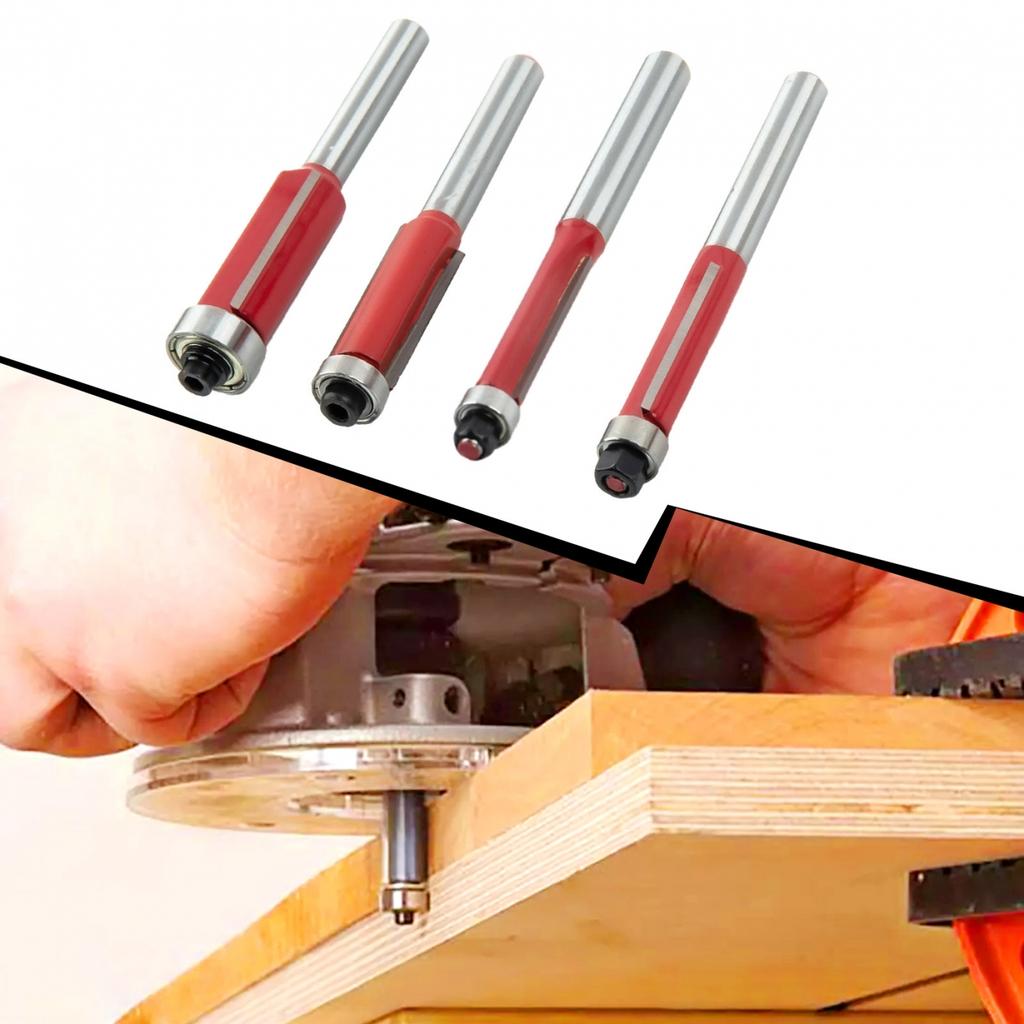 Woodworking Router Bit Solid Trimmer 1/4inch Shank
