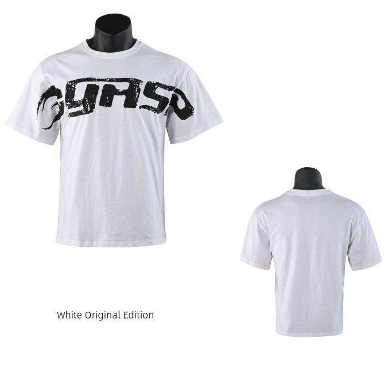 God Fitness T-shirt Originale Europea e Americana a Maniche Corte alla Moda Larga Taglia Grande Muscoli Full Cotone Sportiva a Mezza Manica Maglietta da Allenamento