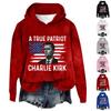 Women's Hooded Long Sleeve Printed Flannel Top Hooded Sweatshirt
