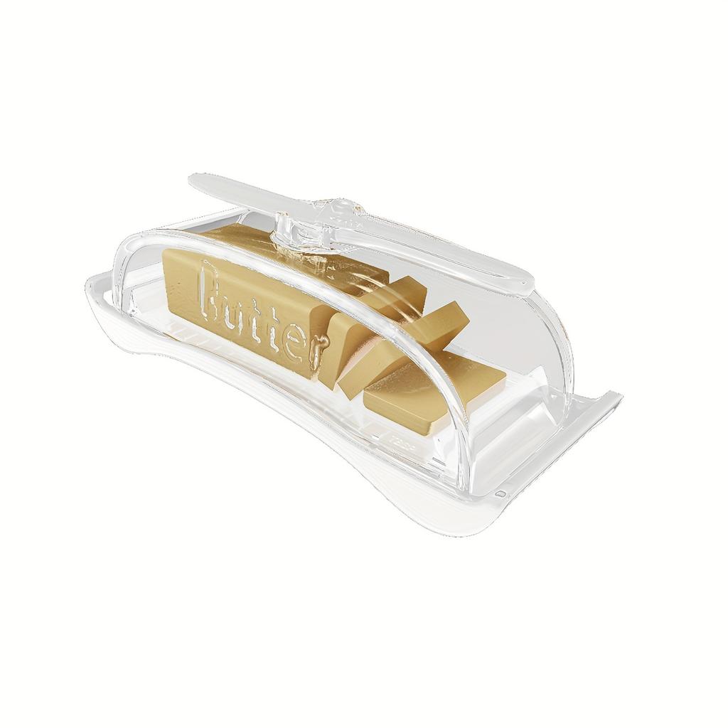 Butter Storage and Freshness Box, Airplane Butter Dish, Vertical Knife, Plastic, Brushed Metal Finish,Novelty Theme,Kitchen & Dining,Service Equipment