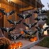 PP Material Hanging Ornaments Fluorescent Luminous Decor Spooky Bat Stickers Ceiling Decor