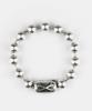 Sheen666 Crossbone Ball Chain Silver Bracelet 8Mm