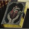 Gothic Leather Journal Anatomical Heart with Lock: Witchy Floral Notebook