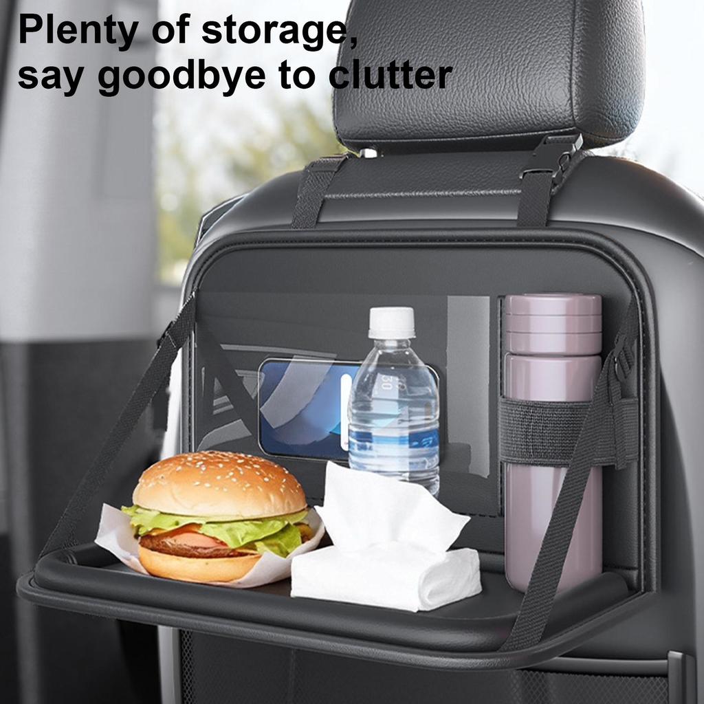 Car Seat Tray Foldable Rear Desk Storage Laptop Holder Small Rear Desk Storage Laptop Holder For Kids Eating Snack Time