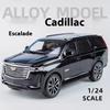 1:24 Cadillac Escalade SUV Alloy Car Diecast Metal Model Collection Hobby Model Ornaments Holiday Gift For Boy Display Ornament