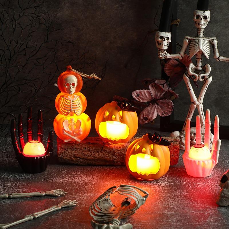 Halloween New Pumpkin Lantern Ornament Skull Skeleton Ghost Festival Party Ornaments Atmosphere Scene Arrangement Props