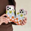 Temu Hot-selling List Irregular Big Wave iPhone14promax Summer Mobile Phone Case Heat Transfer Film Case