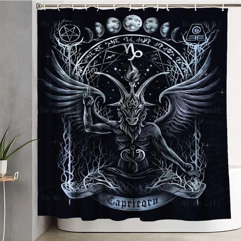 

Татуировка Зодиака Скорпион Козерог Племя Гороскоп Стимпанк Чудесный Волшебник Готические Формы Занавеска для душа От Ho Me Lili 90X180cm