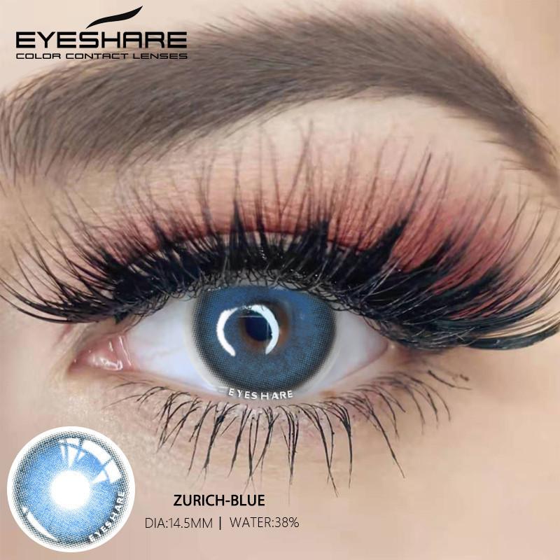 Eyeshare 1 Pair High Quality Natural Color Blue Contact Lenses Eye Cosmetic