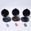 1 Pezzo 5,8 cm Tampone per Timbri Impermeabile Portatile Tampone Inchiostro per Impronte Digitali Mini Nero/Rosso/Blu Tampone Inchiostro per Polpastrelli Identificazione Sicurezza