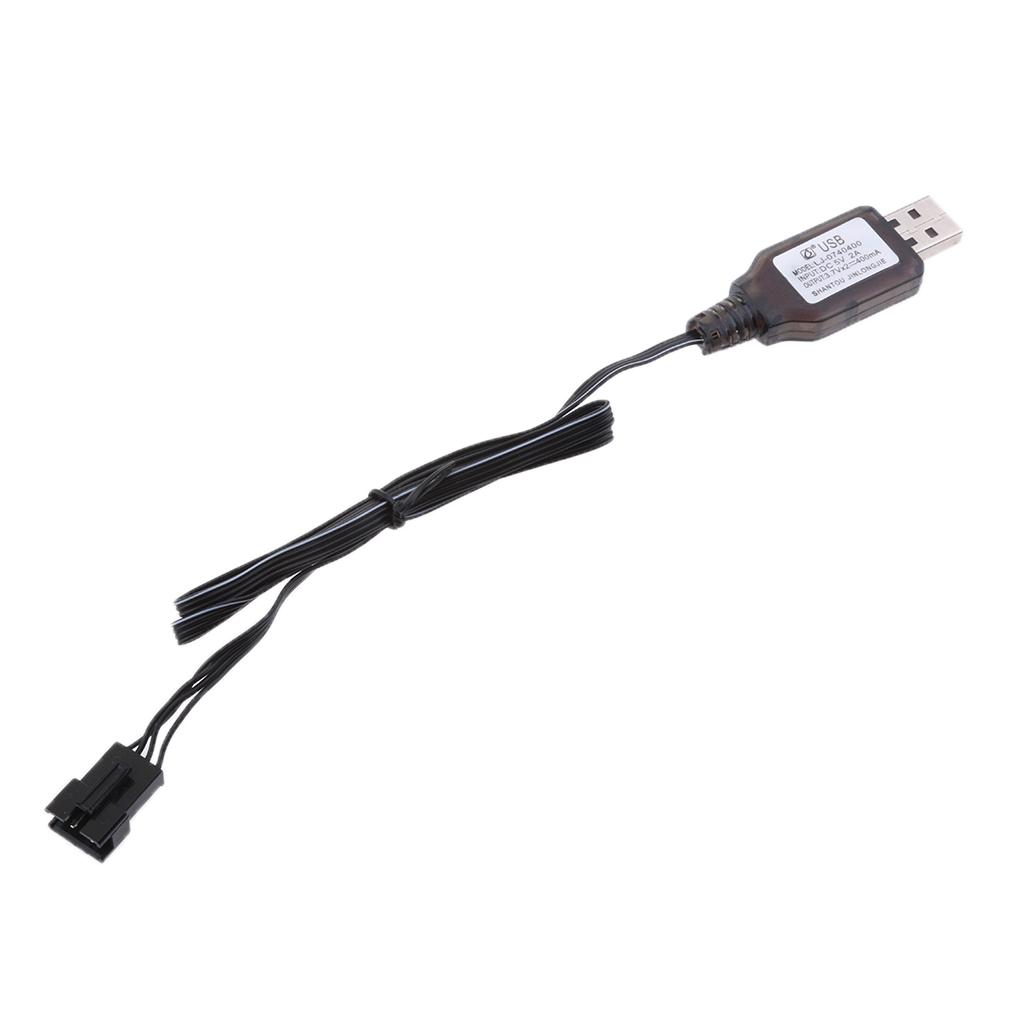 4Piece 7.4V USB to SM4P Plug Charging Cable for RC Toy