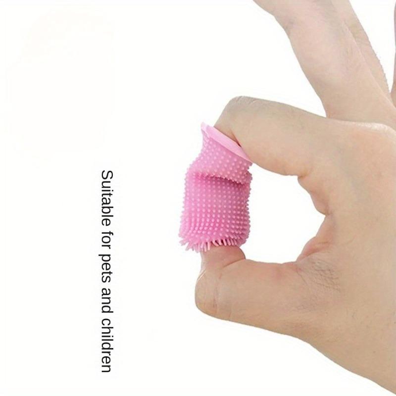 4Pcs/1pc Pet Silicone Finger Brush Dog Toothbrush Anti-stone Kitten Finger Brush Finger Teeth Gum Care