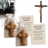 1/2/3Pcs Prayer Hands Cross: A Pocket-Sized Sanctuary Handheld Heart Carry In To Pocket Supp Natural With Emotional Resin C X9G7