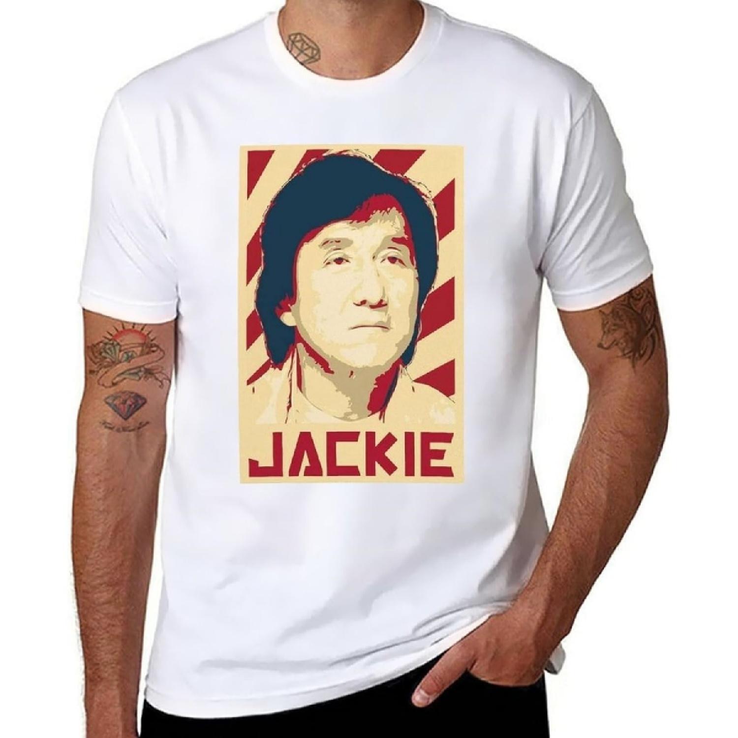 

ANOTHER FANCY T-Shirt Round Neck Jackie Chan Retro Propaganda White XXXXXL білий