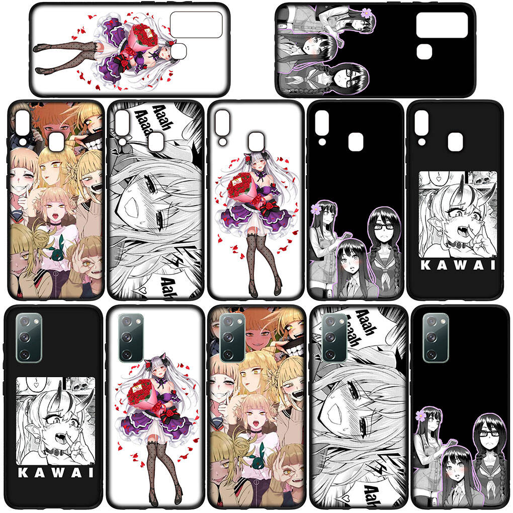 Mobilskal för Samsung Galaxy S25 S23 S22 S24 Ultra FE A05 A06 A15 A16 A36 A37 A35 A54 A55 A56 A57 A25 A26 A53 Tecknad Waifu Sugoi Ahegao Tjej Skydd