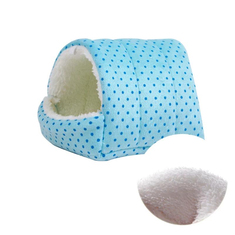 

Теплая плюшевая клетка для хомяка, гнездо для морской свинки, домик-кровать для сна небольшого животного, гнездо для грызунов/морских свинок/крыс/ежей 10x10cm