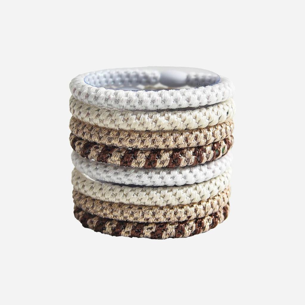 Velvet Mixed Color Braided Hair Ties: High Elasticity Hair Scrunchies for Stylish Buns and Commute-Friendly Accessories