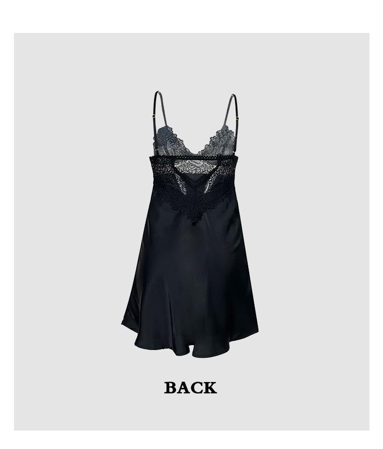 European and American Satin Lace Camisole Nightdress - Women's Homewear 547