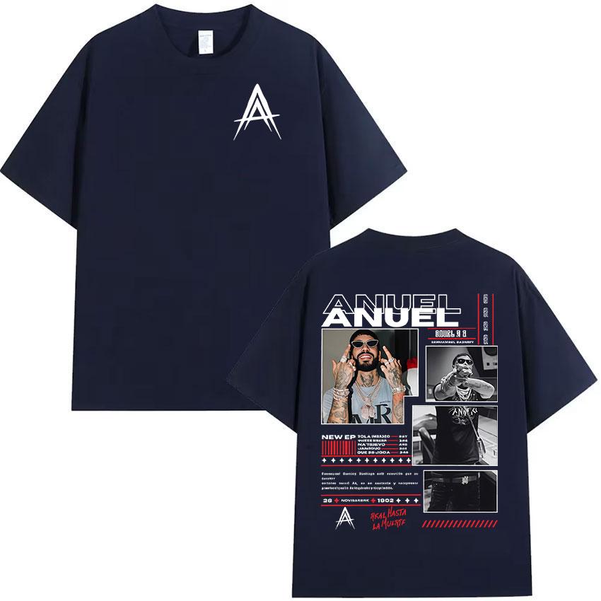 Rapper Anuel AA Album 2025 Graphic T Shirt Unisexs Hip Hop Gothic Retro Short Sleeve TShirts Clothing High Quality Cotton Tshirt