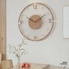 35cm Wall Clock Home Decor Solid Wood Creative Silent Quartz Clock Living Room Decoration Mute Nordic Wall Clock X-Space