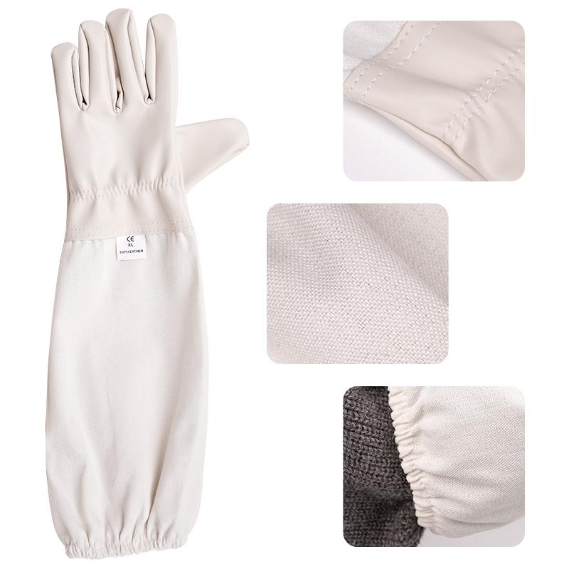 Beekeeping Gloves Anti Bee Bite Gloves Canvas Sleeve Pu Long Gloves Beekeepers Beekeeping Tools Professional Anti Bee Apiculture