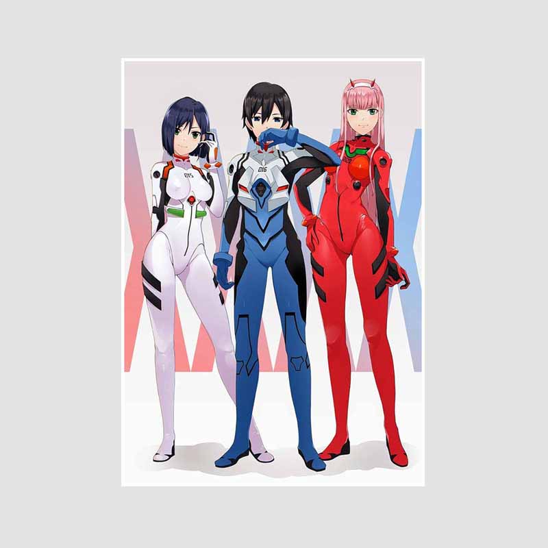 

Аніме-плакати на білому папері Художній живопис Класичне аніме Darling in the Franxx Плакат Home Decor Mural Прикраса вітальні Принти Картинки Подарунки 30x21cm
