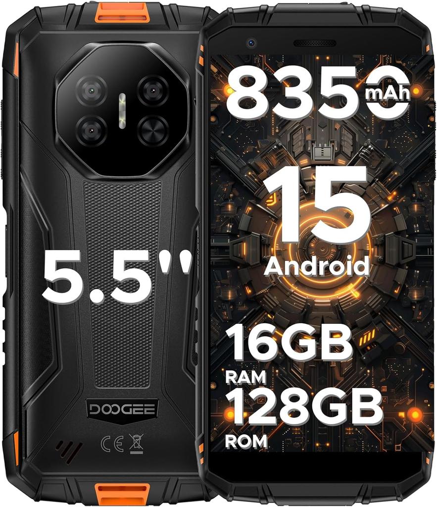 DOOGEE Fire3 Pro Cellhone 16GB+128GB 5.5" Display 16MP 8350mAh Android 15