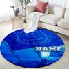 Custom Name,Everton FC pattern round rug,Carpet Rug for Living Room Bedroom Playroom ,Non-slip Floor Mat,Holiday Gifts and Birthday Gifts.