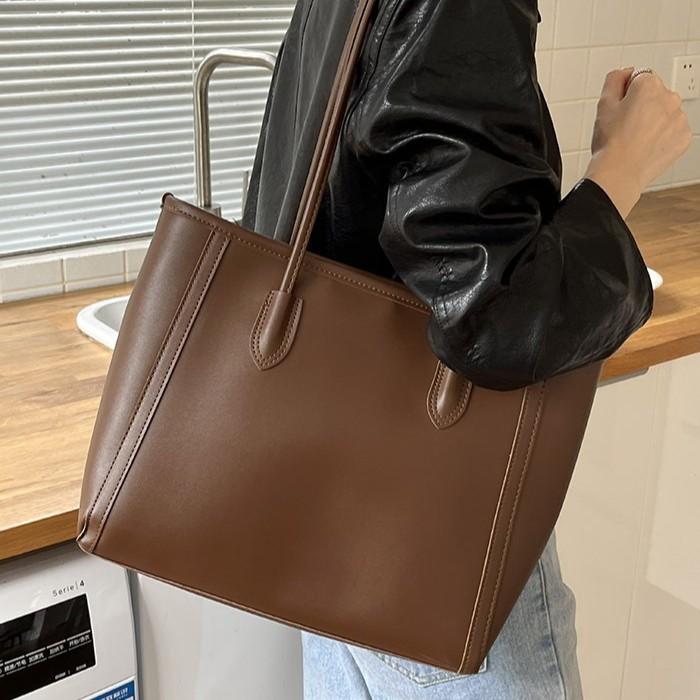 New Casual Large Capacity Women's Tote Bag Simple Guangzhou Bag Color Block Cross-Border Women's Bag