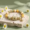 Bluebird Blessings Bracelet, Inspirational Hummingbird Strength Beaded Bracelet, Green Beads Cherry Blossoms Inspirational Jewelry for Women Spring