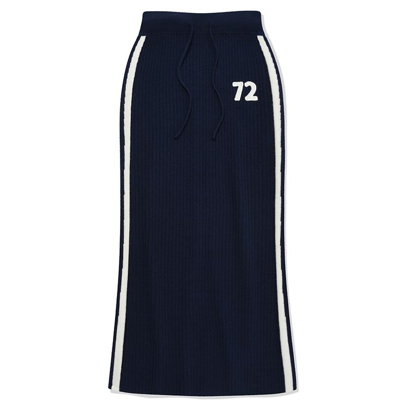 Kirsh Line Point Knit Long Skirt [Navy]