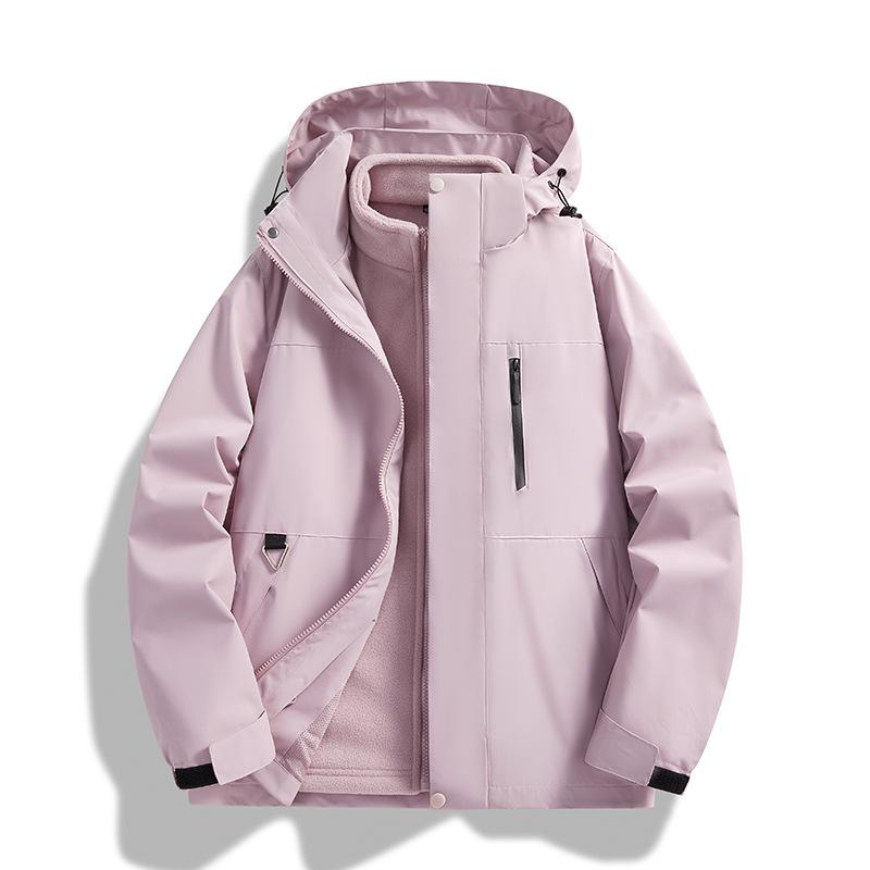 Popular Jacket Men's and Women's Jacket Winter Outdoor Three-in-one Removable Two-piece Set