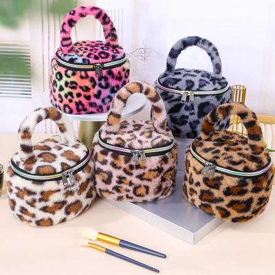 Neue Make-up-Tasche mit großem Fassungsvermögen mit Leopardenmuster, High-Beauty-Make-up-Tasche, Reise-Kosmetikaufbewahrung, Make-up-Tasche