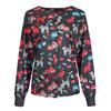 Women Casual Fashion Long-sleeved Stand-up Collar Single-breasted Printed Women's Protective Overalls Jacket Top