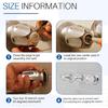 Temperature Resistant Shower Knobs Steel Tub Faucet Handle Trim Set Hot Cold Diverter Knob Replacement for Home