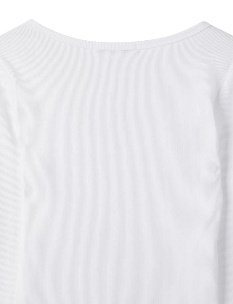 BUCKAROO Women'S Slim Fit Half-Open Long Sleeve T-Shirt White