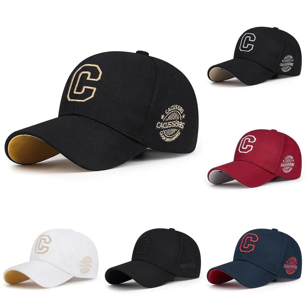C Embroidery Letter Baseball Hat Adjustable Sun Protection Peaked Gift Caps